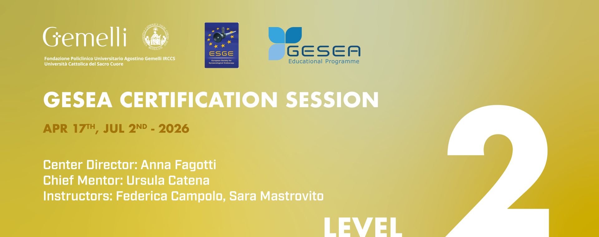 GESEA Certification Sessions Level 2 2026 B - 02/07/2026