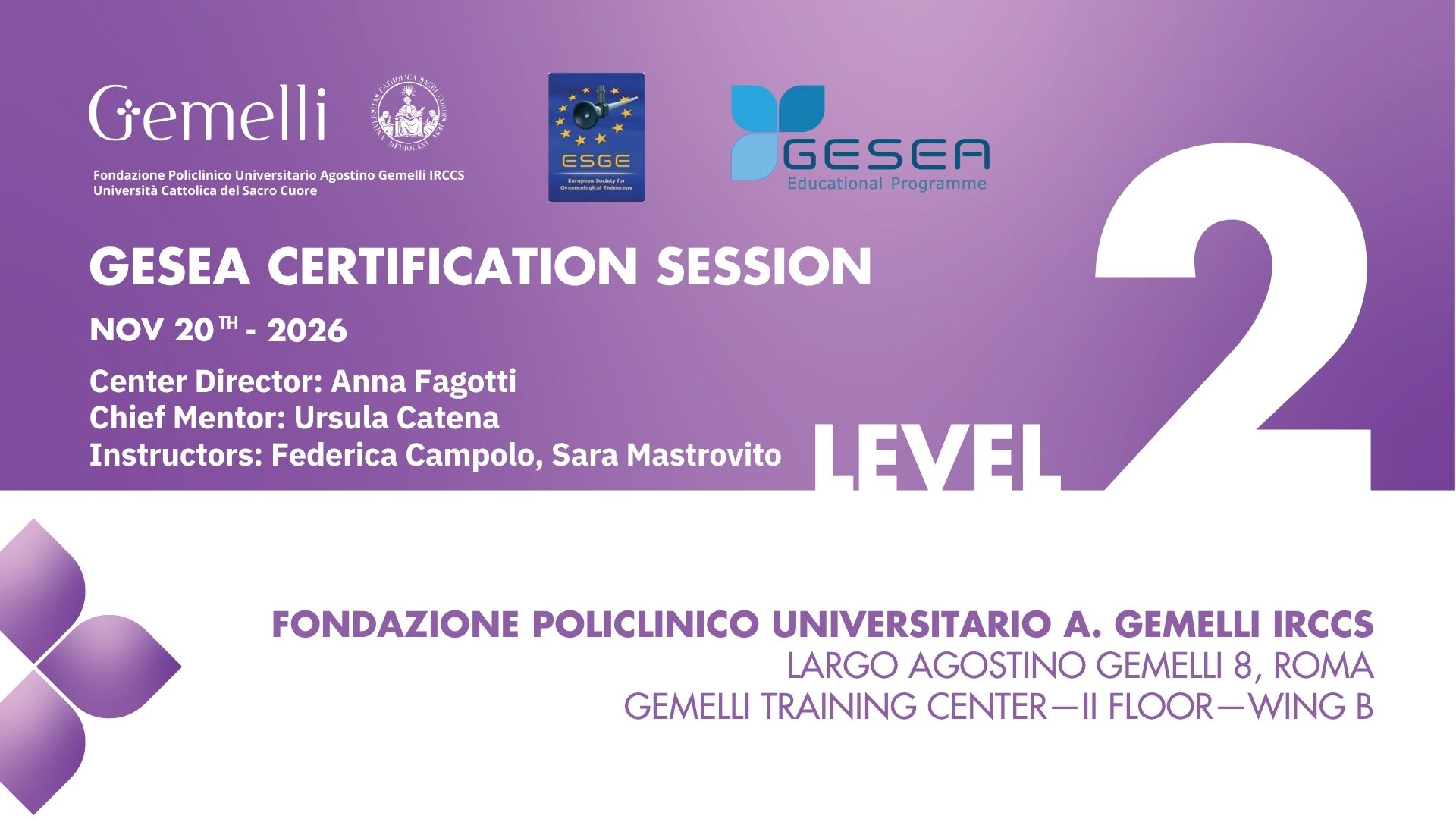 GESEA Certification Sessions Level 2